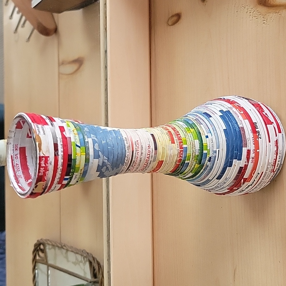 Colorful Recycled Plastic Coated Paper Vase